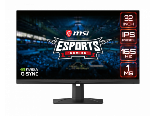 MSI OPTIX MAG321QR 32&quot; LCD FLAT PANEL, FRAMELESS, 165Hz, 1ms, 2560*1440, RGB, 2*HDMI, DP