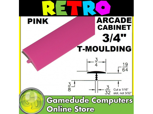 T-Moulding PINK 3/4inch (18mm) sold by the meter (1meter)