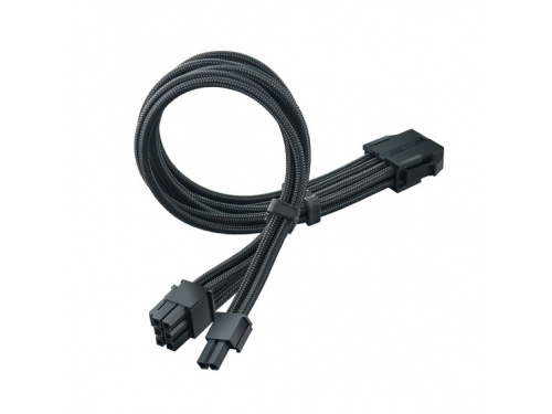 SilverStone PCIe (6+2pin) Extension Cable BLACK MODEL : SST-PP07E-PCIB