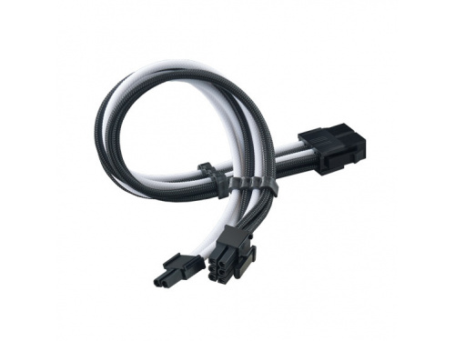 SilverStone PCIe (6+2pin) Ext Cable BLACK/WHITE MODEL : SST-PP07E-PCIBW
