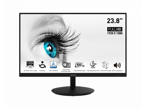 MSI 24&quot; FHD 1920*1080 IPS 100Hz Flat Screen HDMI, DP &amp; VGA Speakers VESA - PRO MP242A 