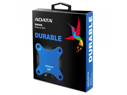 ADATA AD600Q 480GB Durable Blue External Solid State Storage - ASD600Q-480GU31-CBL