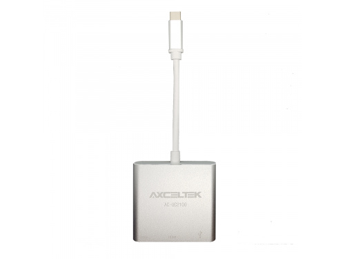 Axceltek 15cm USB-C to HDMI/USB-C/USB-A adapter PN : AC-UC2100