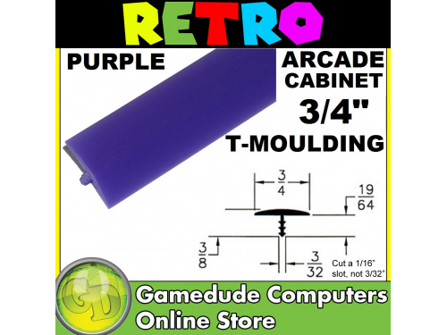 T-Moulding PURPLE 3/4inch (18mm) sold by the meter (1meter)