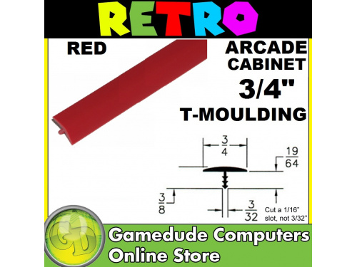 T-Moulding RED 3/4inch (18mm) sold by the meter (1meter)