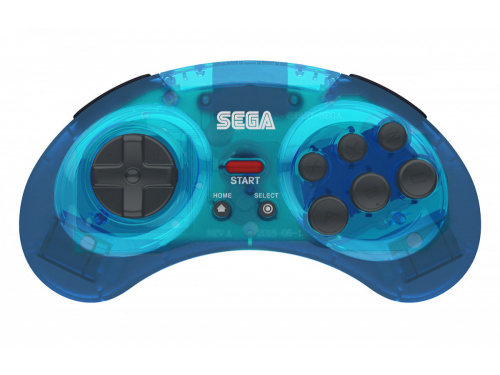 Retro-Bit SEGA Mega Drive 8-B 2.4G WL Arcade Pad CLEAR BLUE  MegaDrive - MegaDrive Mini - PC/MAC - PS3 - Switch MODEL : RET00163 (7350002937273)