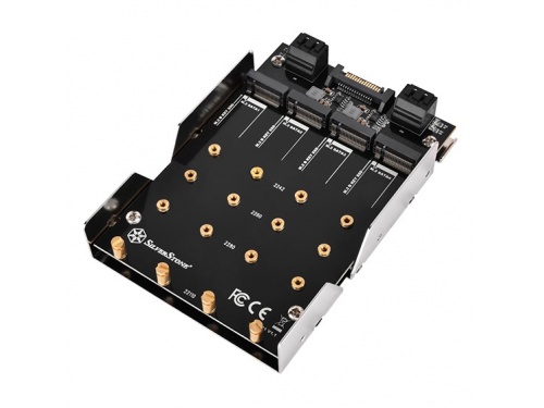 SilverStone SDP11 3.5&quot; Device Bay to Four M.2 SATA MODEL : SST-SDP11