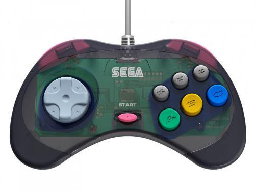 Retro-bit x SEGA Saturn 8-button Arcade Pad - 3m Cable - Slate Grey Model: RET00131 (7350002936917)