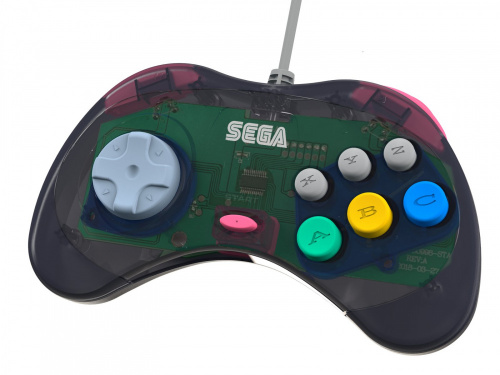 Retro-bit x SEGA Saturn USB Control Pad  - 3m Cable - Slate Grey - Model: RET00134 (7350002936948)