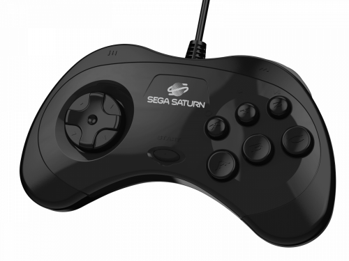 Retro-bit x SEGA Saturn USB Control Pad - 3m Cable - BLACK - Model: RET00132 (7350002936924)