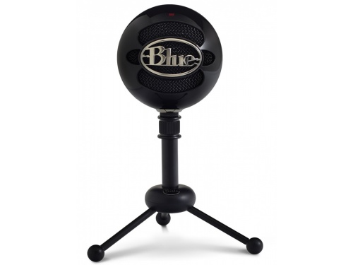 BLUE SNOWBALL &lt;b&gt;GLOSS BLACK&lt;/b&gt; Dual Mic Capsule USB Microphone with Stand 836213001912