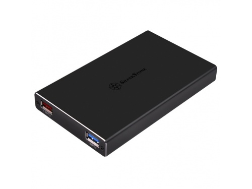 SILVERSTONE TS15 2.5&quot; USB 3.1 Gen1 Type-C Enclosure with 2 Port USB Hub