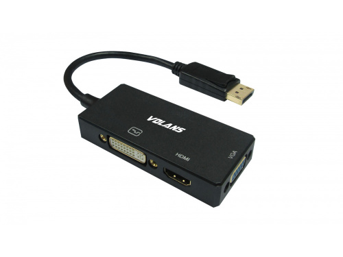 Volans DisplayPort to HDMI (4K) / DVI / VGA Converter - Model: VL-DPHDV-4K