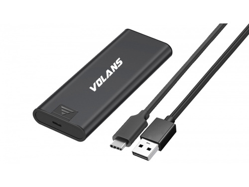 VOLANS VL-U3M2S-V Aluminium M.2 SSD (B Key SATA) to USB -C External Enclosure - VL-U3M2S-V