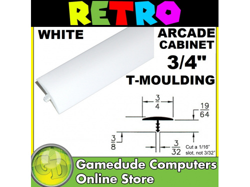 T-Moulding WHITE 3/4inch (18mm) sold by the meter (1meter)