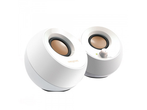 CREATIVE PEBBLE WHITE USB Desk Speaker 2.0 MODEL: MF1680 / SP-PBL-WH