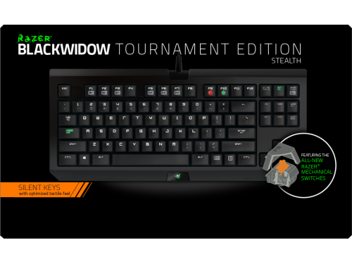 RAZER BLACKWIDOW TOURNAMENT STEALTH 2014 &lt;b&gt;MECHANICAL&lt;/b&gt; Gaming Keyboard RZ03-00811700-R3M1