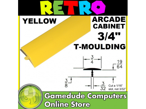 T-Moulding YELLOW 3/4inch (18mm) sold by the meter (1meter)