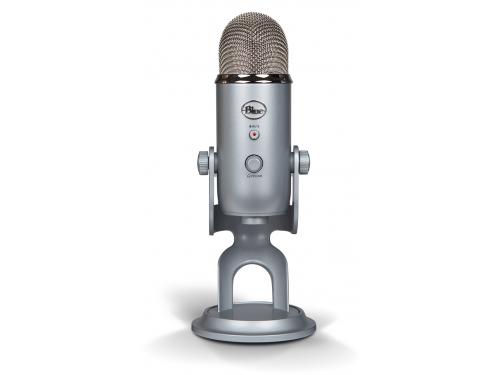 BLUE YETI &lt;b&gt;SILVER&lt;/b&gt; USB Microphone 3 Capsule - 4 Pattern Setting - Mic Stand 836213001950