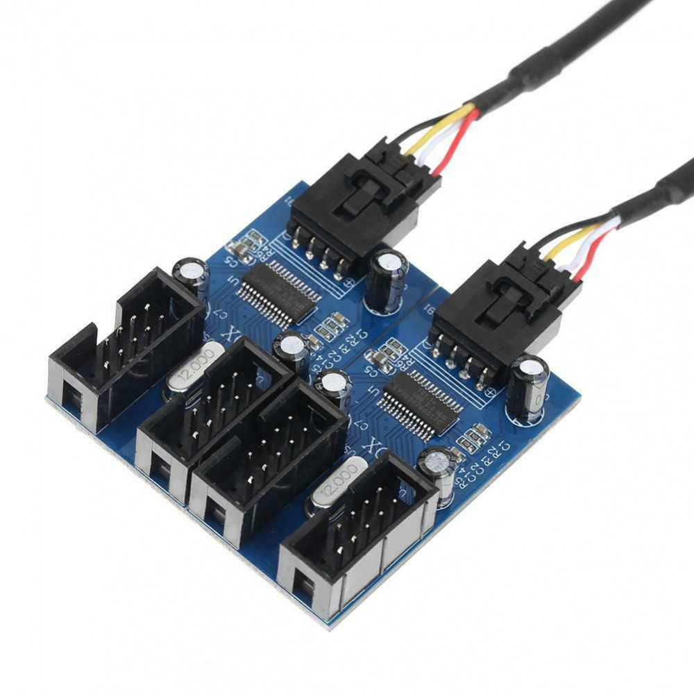 Internal USB HUB 9 Pin USB Header Male to 4 Female Extension Cable