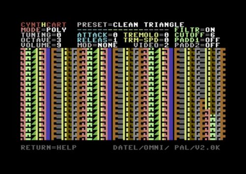 cynth-3 cynthCART 64 v2 Analogue Synthesizer with Midi Support for Commodore 64 - GameDude Computers